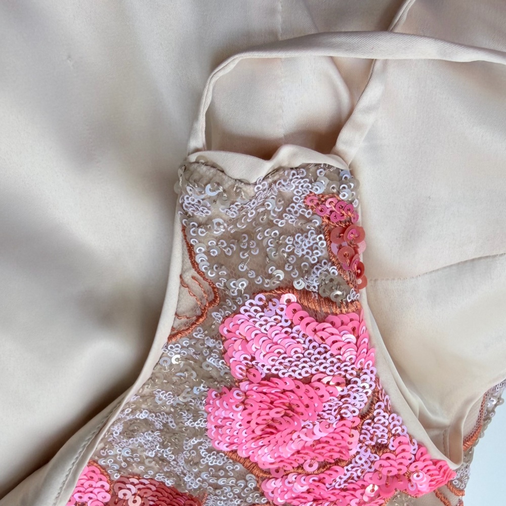 Muse Pink and Red Floral Sequin Maxi Dress - Picture 12 of 16